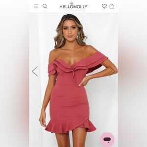 Hello Molly, Size L, Carrying Your Love Dress Rose, NWT